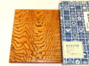 名匠奥山正直作タモ杢拭漆仕上傾斜六段将棋駒用高級平箱/未使用品　紙箱付（KH383）